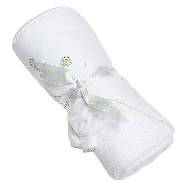 Kissy Kissy - Homeward Bound Embroidered Towel - Froggy