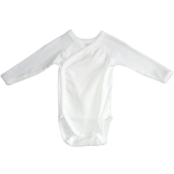 Petit Bateau - Long Sleeve Crossover Onsie - White