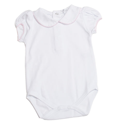 Kissy Kissy - Basic SS Bodysuit Collar - White Pink