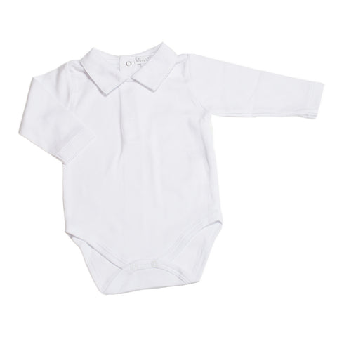 Kissy Kissy - Basic LS Bodysuit Collar - White