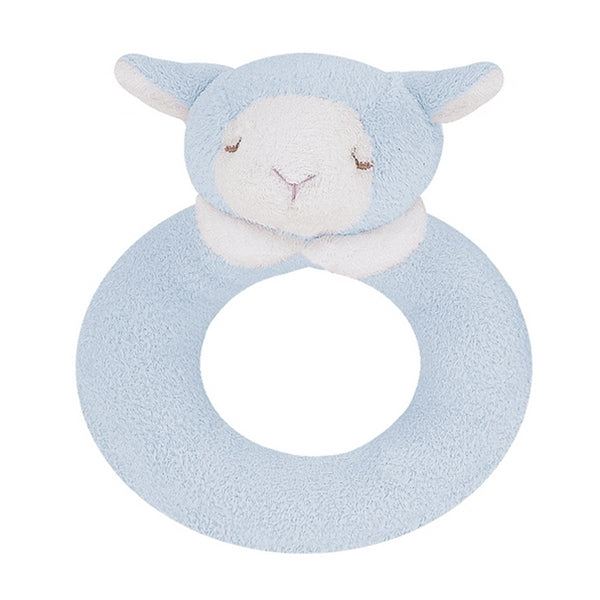 Angel Dear - Ring Rattle - Blue Lamb