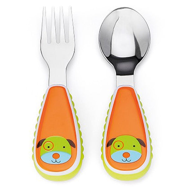 Skip Hop - Zootensils - little kid fork & spoon set - Dog