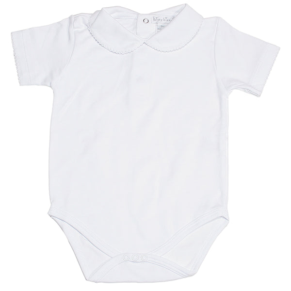 Kissy Kissy - Basic SS Bodysuit Bebe Collar - White