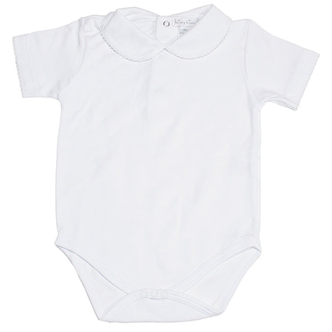 Kissy Kissy - Basic SS Bodysuit Bebe Collar - White