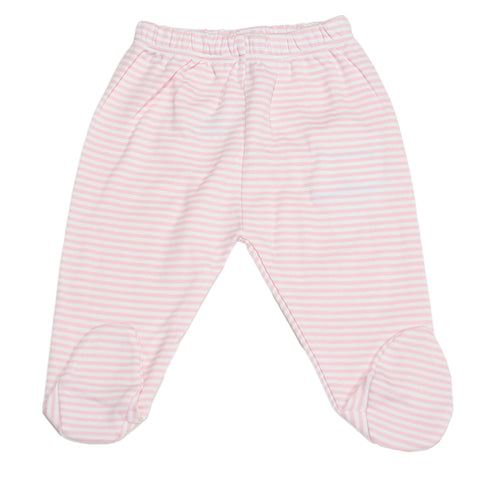 Kissy Kissy - Simple Stripes Footed Pant - Pink