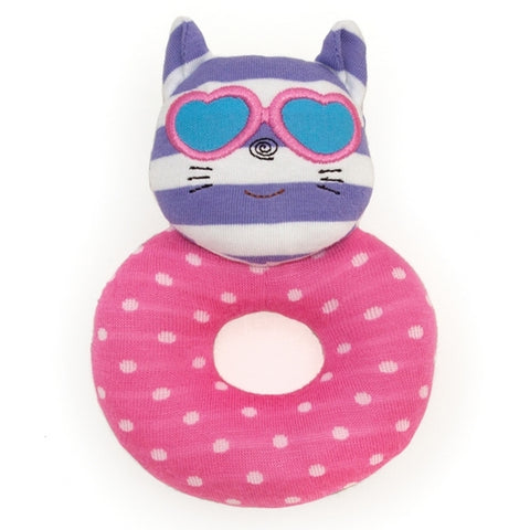 Apple Park - Farm Buddies Catnap Kitty Teething Rattle