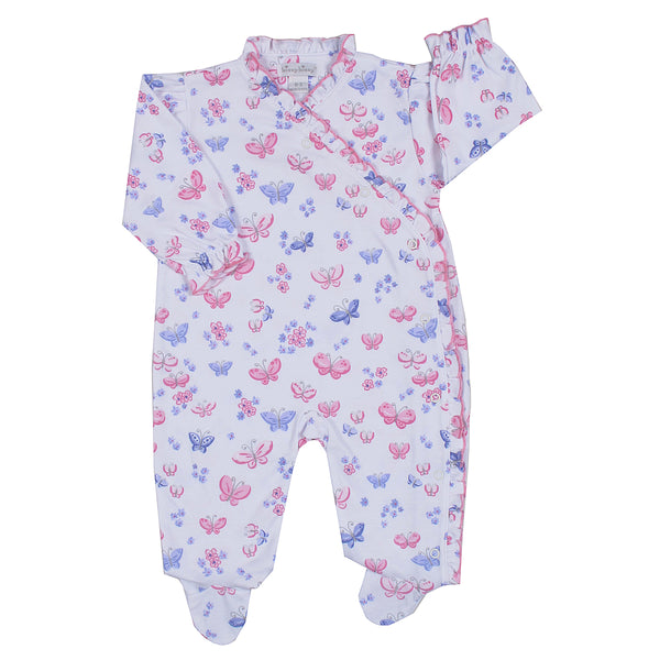 Kissy Kissy - Butterfly Dreams Print Footie with Ruffle