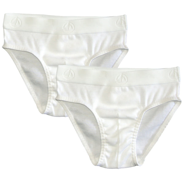 Petit Bateau - Boys 2 Pack Briefs Underwear - White