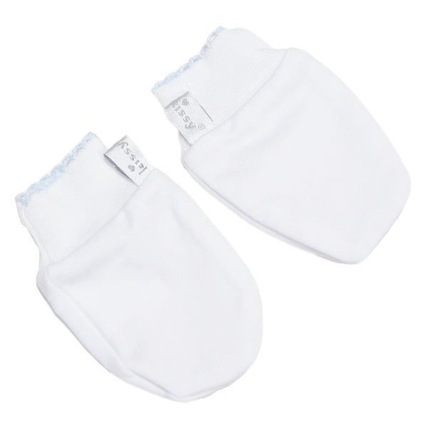 Kissy Kissy - Basic Mittens - White Blue