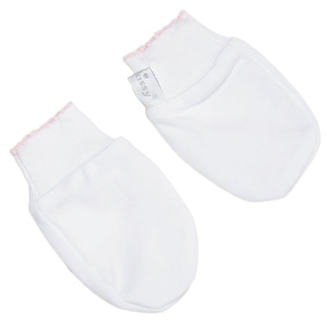 Kissy Kissy - Basic Mittens - White Pink