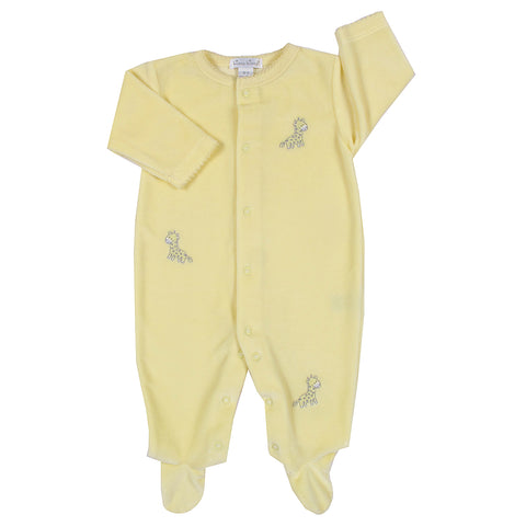 Kissy Kissy - Giraffe Babies Velour Footie