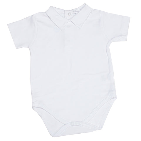 Kissy Kissy - Basic SS Bodysuit with Collar - White