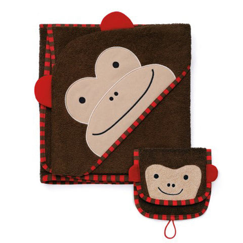 Skip Hop - Zoo Towel and Mitt Set - Monkey