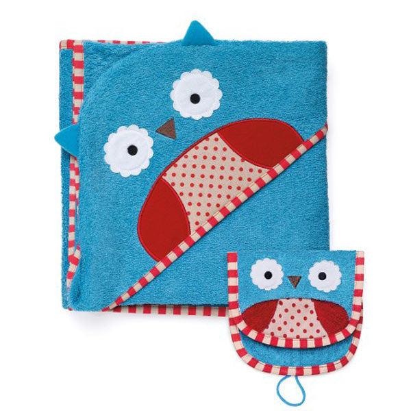 Skip Hop - Zoo Towel and Mitt Set - Owl