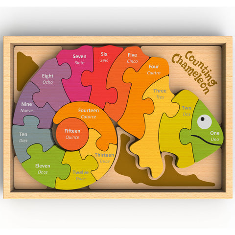 BeginAgain Toys - Counting Chameleon Puzzle