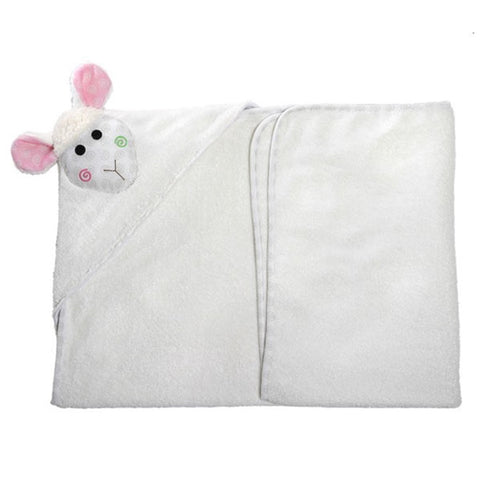 Zoocchini - Baby Hooded Towel - Lola the Lamb