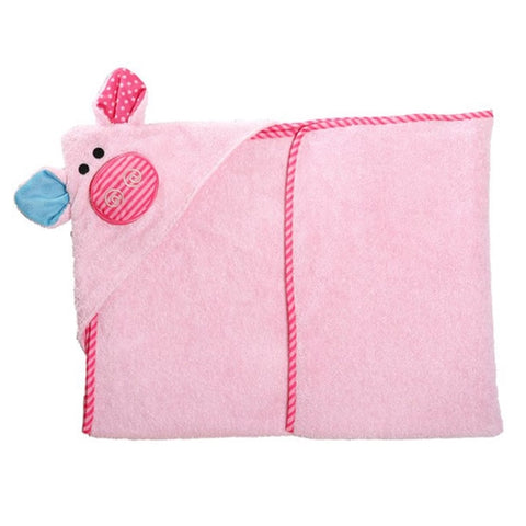 Zoocchini - Baby Hooded Towel - Pinky the Piglet