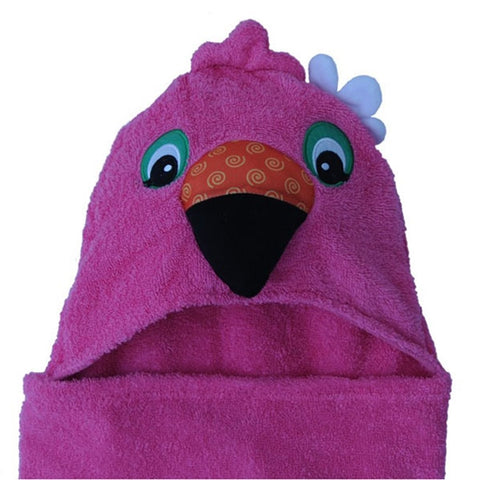 Zoocchini - Kids Hooded Towel - Franny the Flamingo