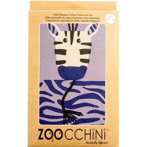 Zoocchini - Girls Organic Cami Panty 2 Piece Set - Zebra