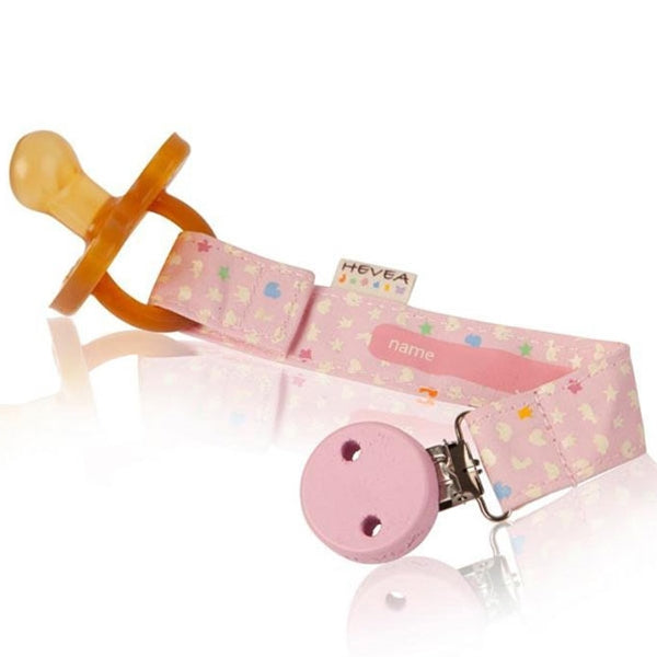 Hevea - Pacifier Holder - Organic Cotton - Pink