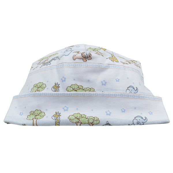 Kissy Kissy - Jungle Menagerie  Print Hat - Blue