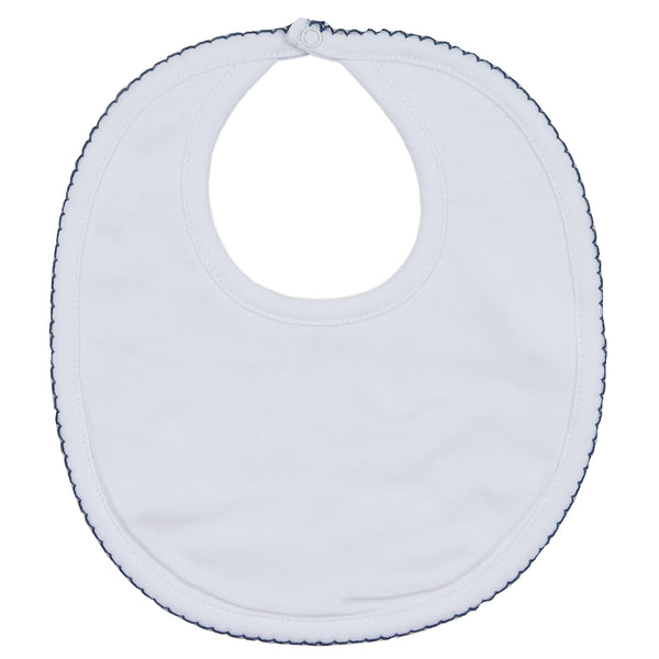 Kissy Kissy - Basic Bib - White Navy Blue