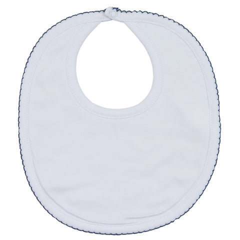 Kissy Kissy - Basic Bib - White Navy Blue