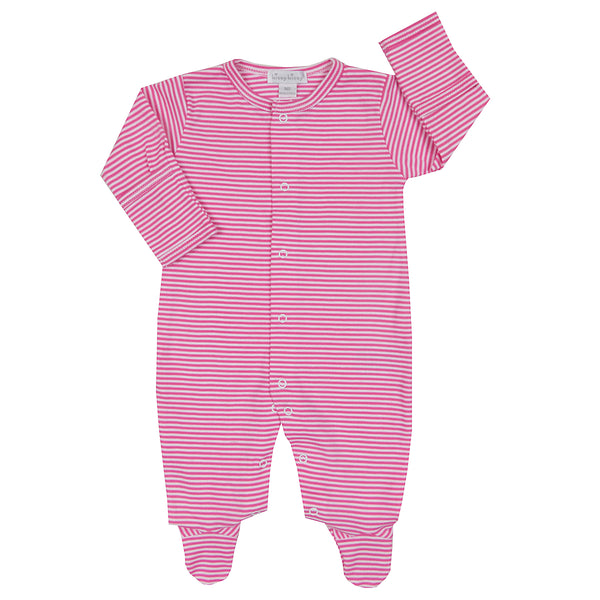 Kissy Kissy - Essentials Stripe Footie - Fuschia