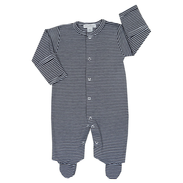 Kissy Kissy - Essentials Stripe Footie - Navy