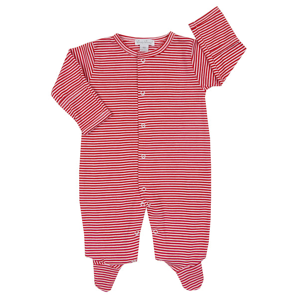 Kissy Kissy - Essentials Stripe Footie - Red