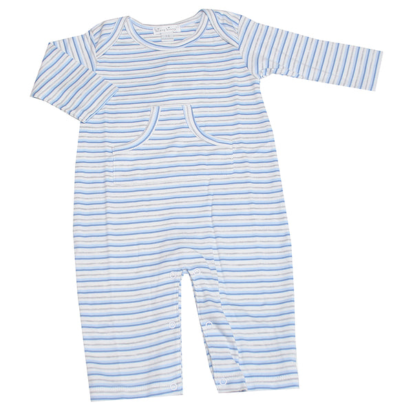 Kissy Kissy - Essentials Stripe Playsuit - Multi Stripe Blue