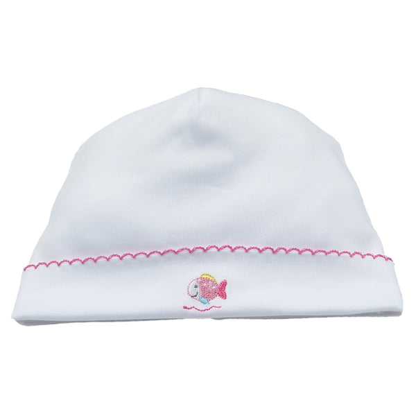 Kissy Kissy - Whale Tails  Print Hat - Fuchsia