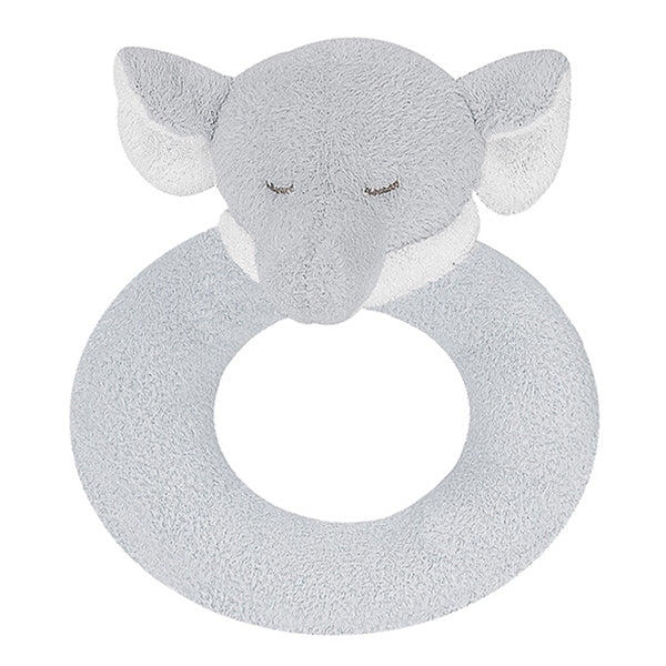 Angel Dear - Ring Rattle - Grey Elephant