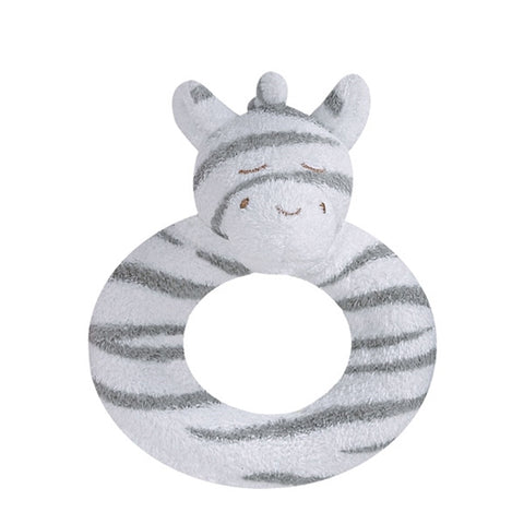 Angel Dear - Ring Rattle - Grey Zebra