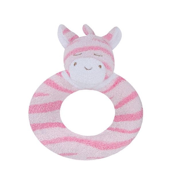 Angel Dear - Ring Rattle - Pink Zebra