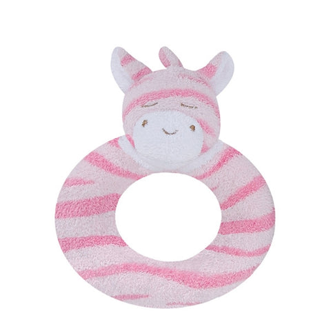 Angel Dear - Ring Rattle - Pink Zebra