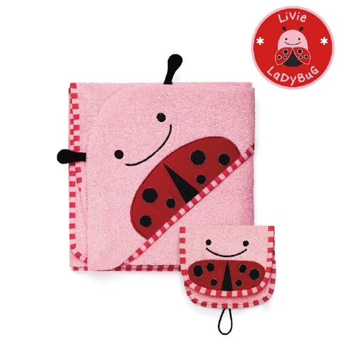 Skip Hop - Zoo Towel and Mitt Set - Ladybug