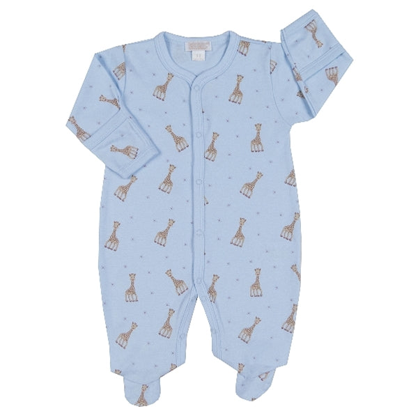 Kissy Kissy - Sophie La Girafe  Print Footie - Blue