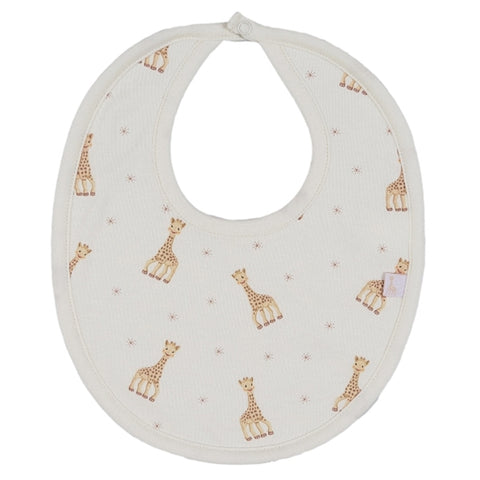 Kissy Kissy - Sophie La Girafe  Print Bib - Ecru