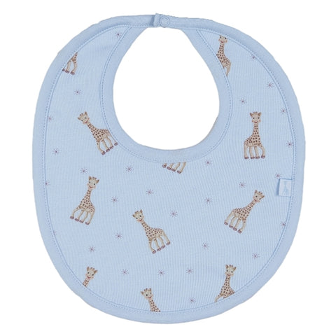 Kissy Kissy - Sophie La Girafe  Print Bib - Blue