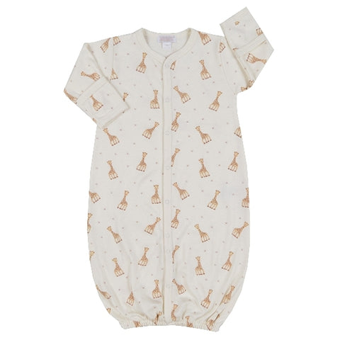 Kissy Kissy - Sophie La Girafe  Print Converter Gown - Ecru