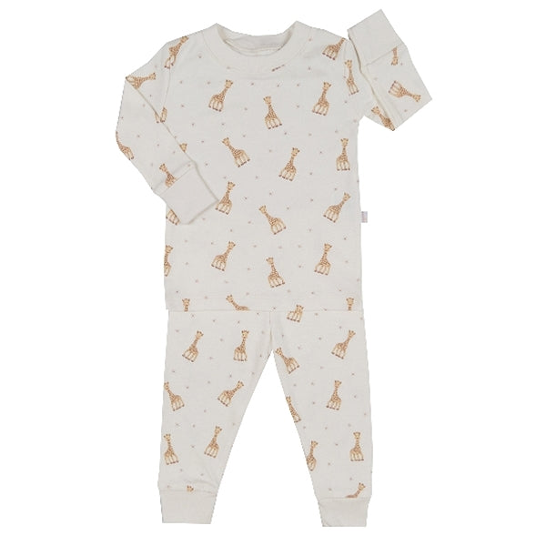 Kissy Kissy - Sophie La Girafe  Print Pajamas - Ecru