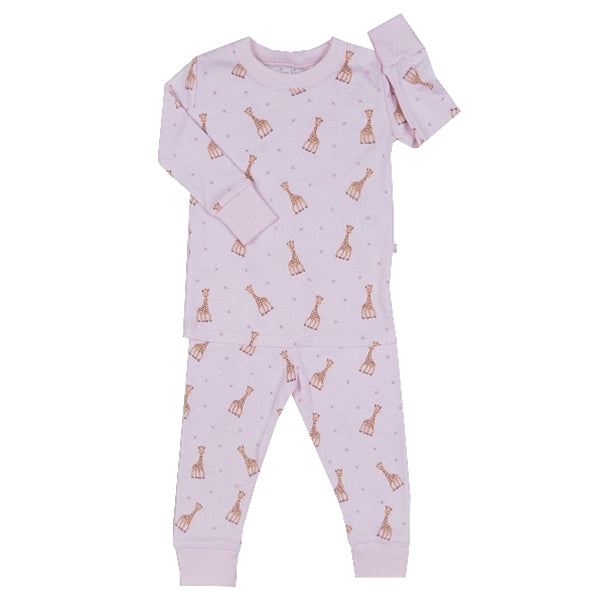 Kissy Kissy - Sophie La Girafe  Print Pajamas - Pink