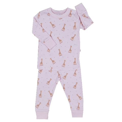 Kissy Kissy - Sophie La Girafe  Print Pajamas - Pink