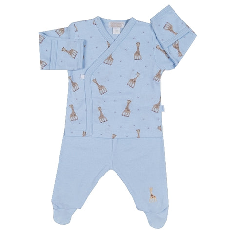 Kissy Kissy - Sophie La Girafe  Footed Pant Set - Blue