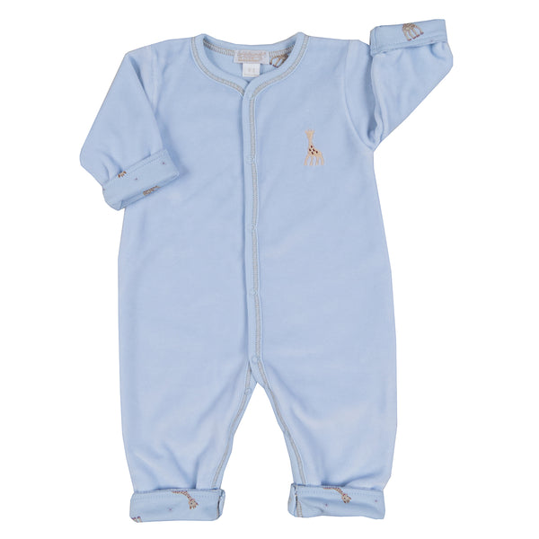 Kissy Kissy - Sophie La Girafe  Velour Rev Playsuit - Blue