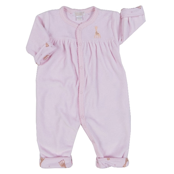 Kissy Kissy - Sophie La Girafe  Velour Rev Playsuit - Pink