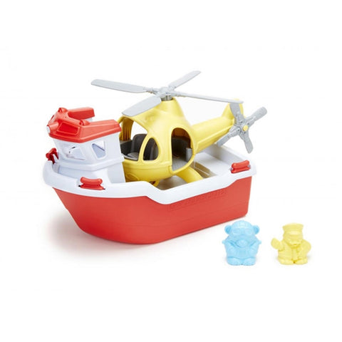 Green Toys - Rescue Boat and Helicopter