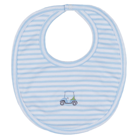 Kissy Kissy - Mini Golf  Stripe Bib - Blue