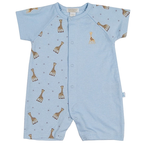 Kissy Kissy - Sophie La Girafe  Short Print Playsuit - Blue